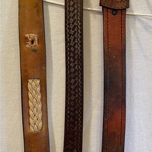 B-4 
3 men’s leather belts. Used